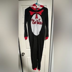 Women’s Cat In the Hat Hooded Onesie!